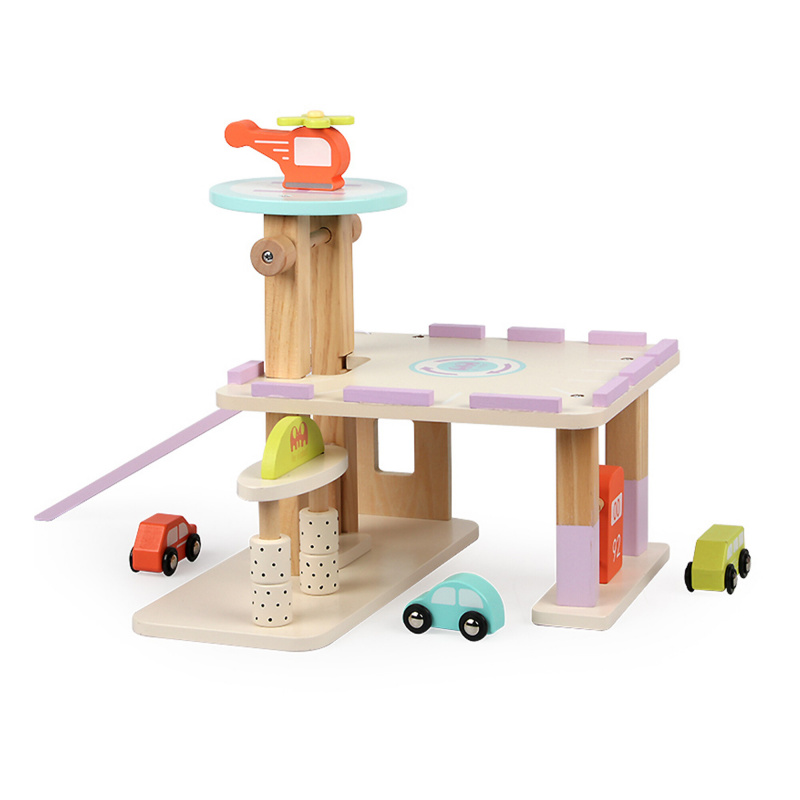 Aga4Kids Wooden Garage with Gas Station