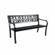 Aga Metal Garden Bench 125x53x77 cm