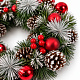 Aga Christmas wreath 36 cm red with pine cones