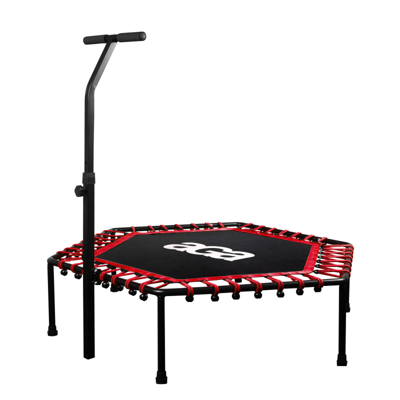 Aga FITNESS Trampoline 130 cm Red + handle