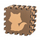Aga Contrast Foam Puzzle 85 cm x 85 cm 9 pieces Brown