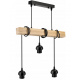 Hanging Ceiling Light LED Wooden Beam 3xE27 Chandelier Wooden Cone
