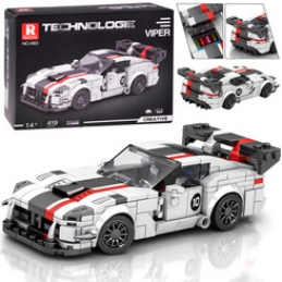 Technical Bricks Super Sports Car WHITE VIPER Spoiler 419-pieces ZA5784 Universal