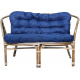 Aga Rattan set BAHAMA Grey Dark Blue