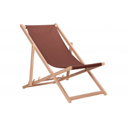 Aga Wooden Folding Deck Chair Brown