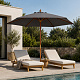Linder Exclusiv Garden Parasol with Wooden Frame 250 cm Dark Grey