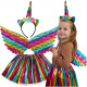 Unicorn costume skirt headband multicolored