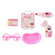Medical trolley with ECG examination pink ISO 8245
