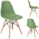 Scandinavian plastic chair EVA green