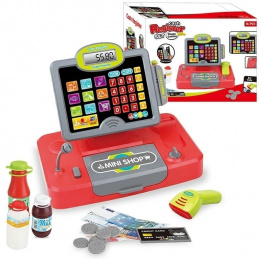 B45C CASH REGISTER FOR KIDS MICROPHONE SCANNER LCD