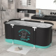 Aga Folding Portable Bathtub 120x60x50 cm Black