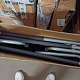 Aga Garden Reclining Lounger with Canopy Black 6DAZ527 - SECOND QUALITY