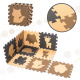 Aga Contrast Foam Puzzle 85 cm x 85 cm 9 pieces Brown