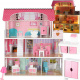 Aga MDF Dollhouse with furniture 70 cm Pink LED