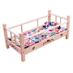 Wooden DOLL CRIB for 50 cm dolls + bedding ZA2781 universal