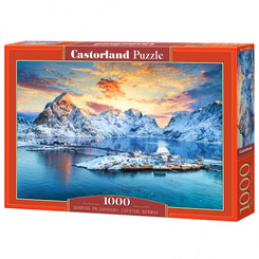 Puzzle 1000-piece Sunrise on Sakrisoy, Lofoten, Norway C-105366-2 universal