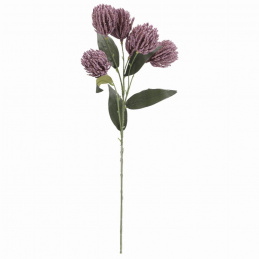 Artificial plant Twig with 6 purple flowers 53 cm in height LIKE REAL