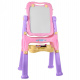 Large Double-Sided Board for Kids 3+ Pink + Magnetic Board + Accessories