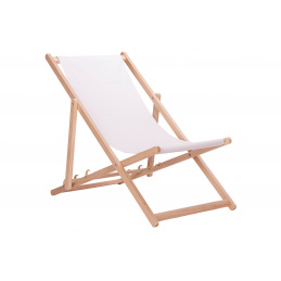 Aga Wooden Folding Deck Chair White