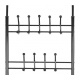 Clothes rack with three shoe shelves black ISO 15744