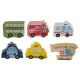 Wooden blocks with mat city 100 pcs Kruzzel 19159