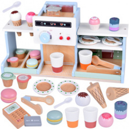 Wooden Ice Cream Café - Play Set with Desserts Ice Cream ZA5937 Universal
