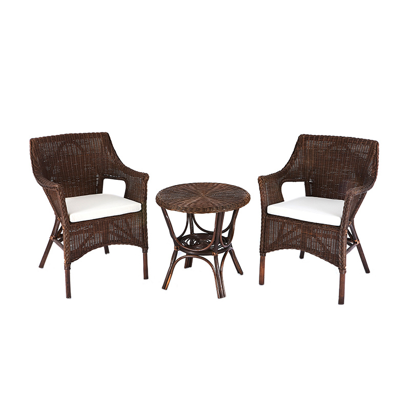 Aga Ratan Set LARUS Dark Brown/White