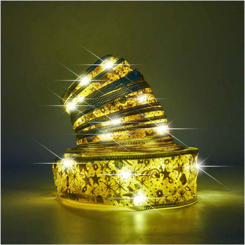 Decorative LED Ribbon 10m 100LED Christmas Tree Lights Christmas Decoration Warm White with Batteries