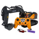 R/C excavator with a metal bucket and smoke function