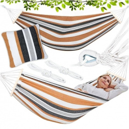 HM2 GARDEN HAMMOCK WITH SPREADER BAR FOR TWO PERSONS STRIP 7