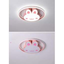 LED ceiling light plafond for children's room dimmable LUMELA + remote control bunny