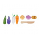 Set of fruit, vegetables, wooden for cutting Z11207