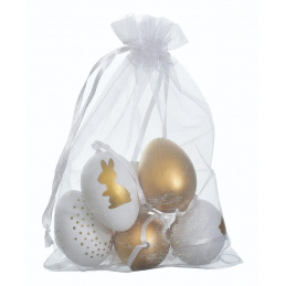 Set of 6 Easter eggs for hanging