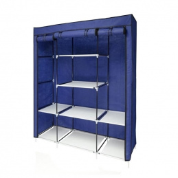 SZA4 TEXTILE WARDROBE SHELVES HANGERS MEGA CAPACITY, CLOSABLE