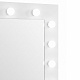 Aga Dressing table with mirror and lighting + stool Matte white