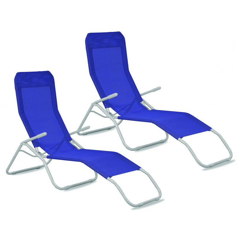 Aga 2x Garden Lounger SIESTA Dark Blue