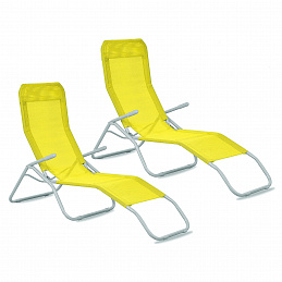 Aga 2x Garden Lounger SIESTA Light Green