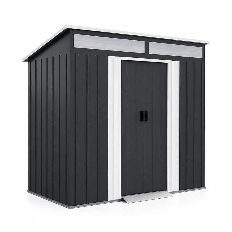 Aga Garden Shed 238x132x180 cm Dark Gray
