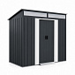 Aga Garden Shed 238x132x180 cm Dark Gray