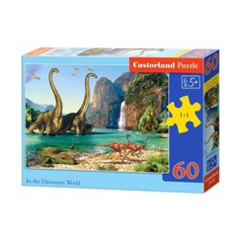 CASTORLAND Puzzle 60 pieces - In the world of dinosaurs