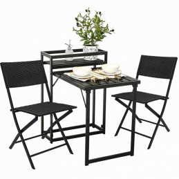 Balcony furniture set 2 chairs and table