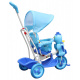 3-Wheel Balance Bike for Kids Kačenka Blue + Sounds + Canopy + Barrier + Footrest + Handle + Storage Space
