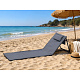 Linder Exclusiv Folding Beach Lounger Grey