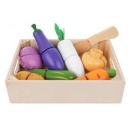 Set of fruit, vegetables, wooden for cutting Z11207