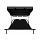Aga Garden Lounger for Two People with Canopy Black