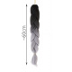 Hair Cane synthetic hair Ombre grey ISO