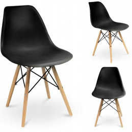 Scandinavian plastic chair EVA black