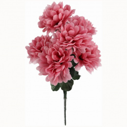 Bouquet of artificial flowers pink chrysanthemums - 35 cm