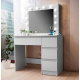 Aga Dressing Table with Mirror and Lighting Matte White