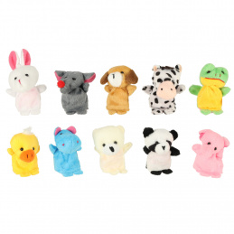 Aga Set of 10 puppets - Happy animals